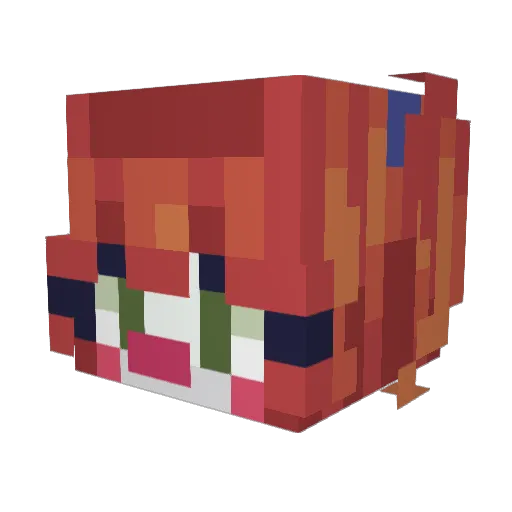 ayahzz Minecraft avatar head, 3D render