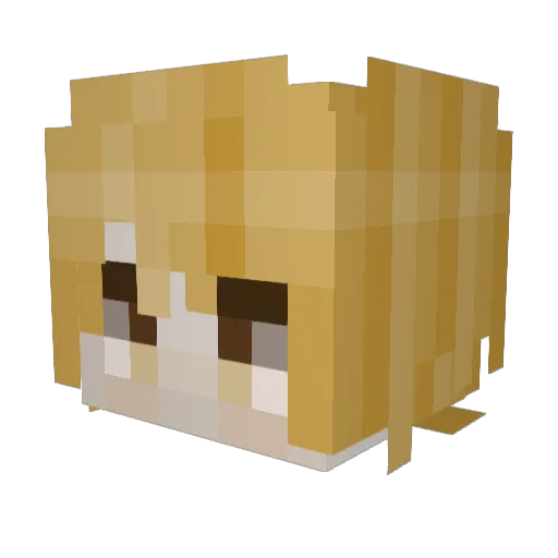 ayako0chan Minecraft avatar head, 3D render