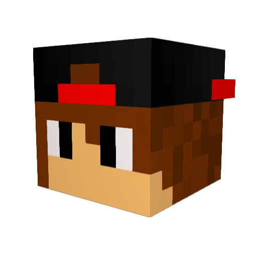 ayalei Minecraft avatar head, 3D render
