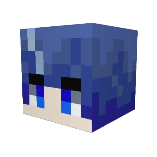 ayamem Minecraft avatar head, 3D render