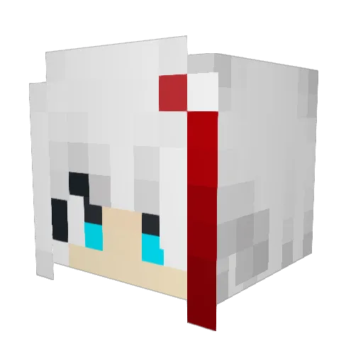ayanam_ Minecraft avatar head, 3D render
