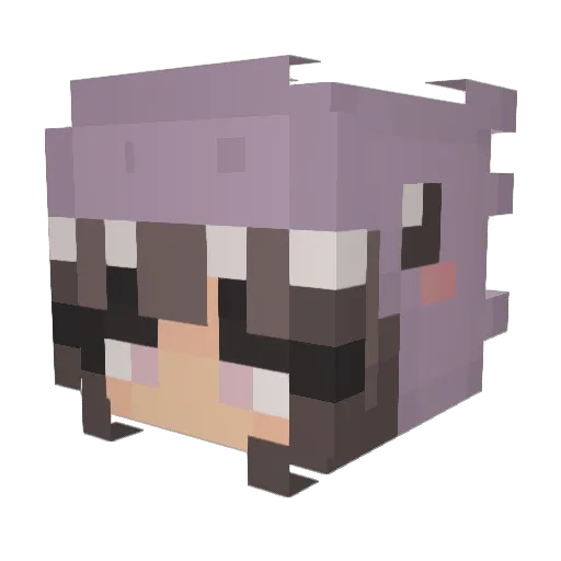 ayane95 Minecraft avatar head, 3D render