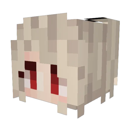ayano_kou Minecraft avatar head, 3D render
