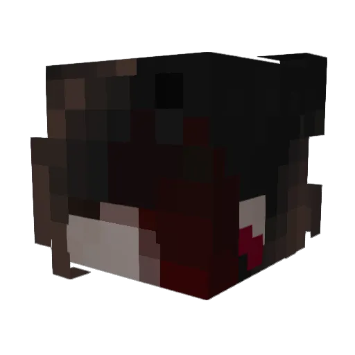 ayanokaneko Minecraft avatar head, 3D render