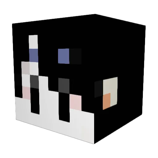 ayaoyao Minecraft avatar head, 3D render