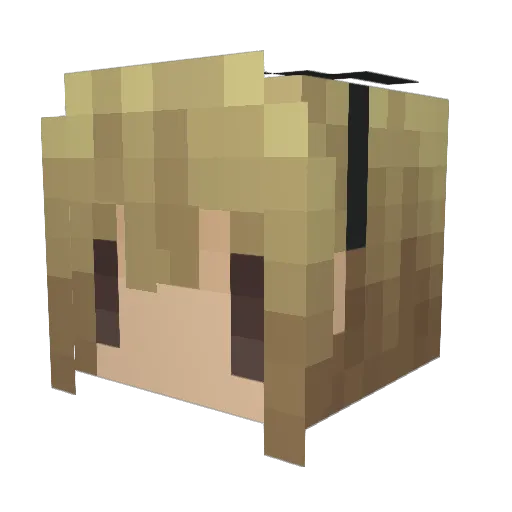 ayapai Minecraft avatar head, 3D render