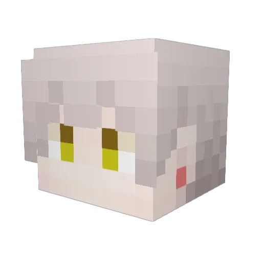 ayaseinu Minecraft avatar head, 3D render