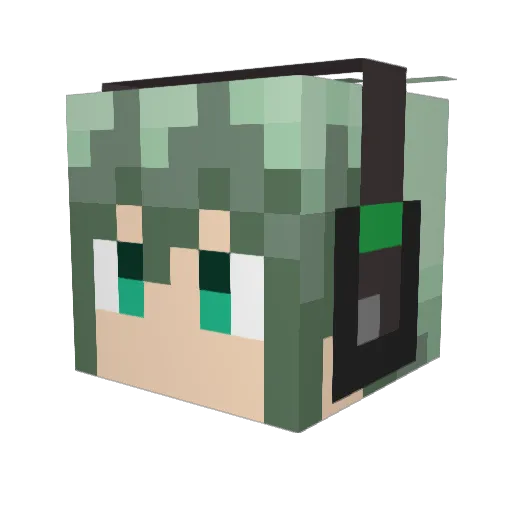 ayataka25 Minecraft avatar head, 3D render
