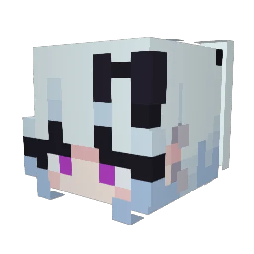 ayavrc Minecraft avatar head, 3D render