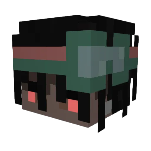 aybarka Minecraft avatar head, 3D render