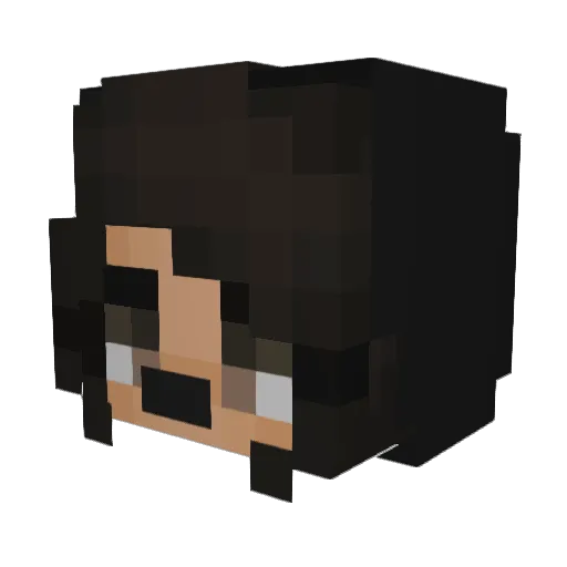aydanXD Minecraft avatar head, 3D render