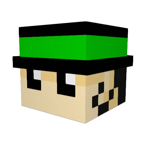 aydenbo Minecraft avatar head, 3D render