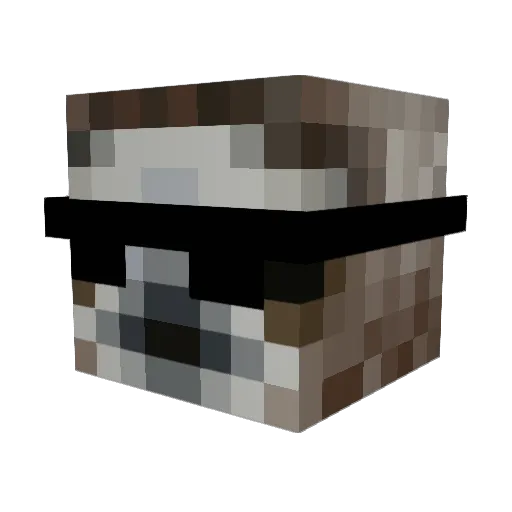 ayeJRD Minecraft avatar head, 3D render
