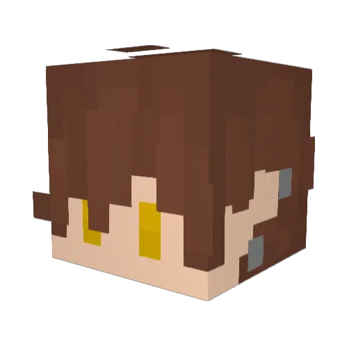 aye_yay Minecraft avatar head, 3D render