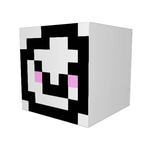 ayekas Minecraft avatar head, 3D render