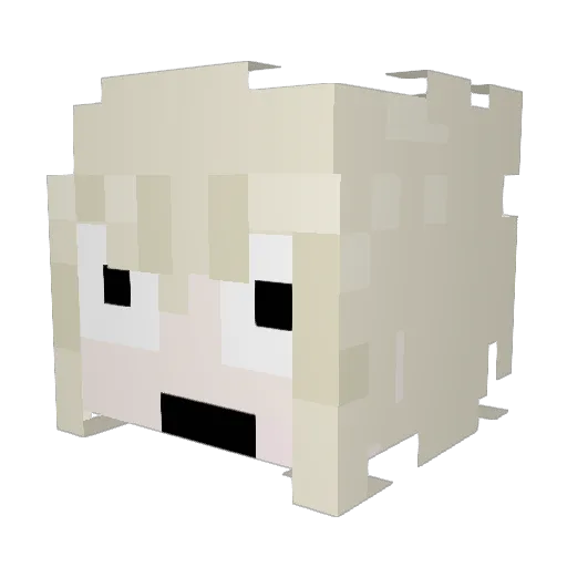 ayel Minecraft avatar head, 3D render
