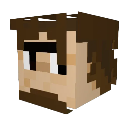 ayenazz Minecraft avatar head, 3D render