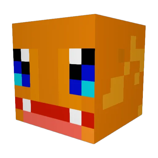 ayeongO2 Minecraft avatar head, 3D render