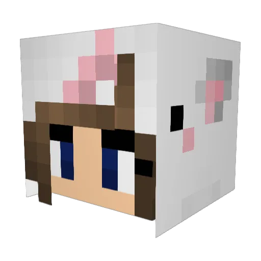 ayesci Minecraft avatar head, 3D render