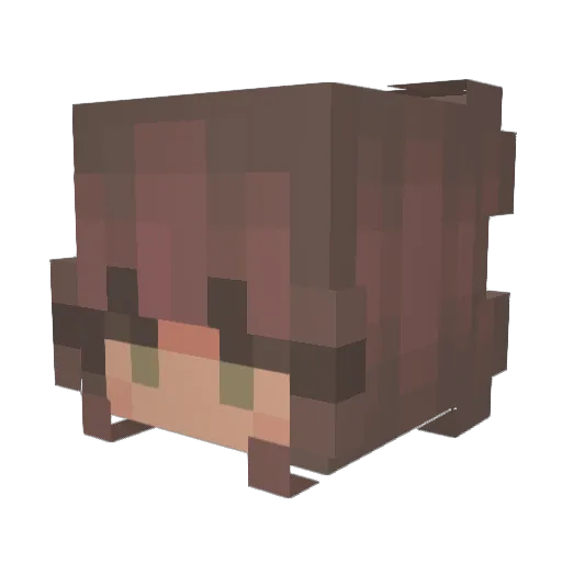 ayevuhh Minecraft avatar head, 3D render