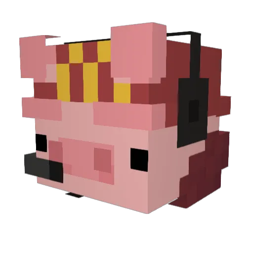 ayextus Minecraft avatar head, 3D render