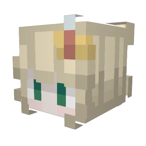 ayfish Minecraft avatar head, 3D render