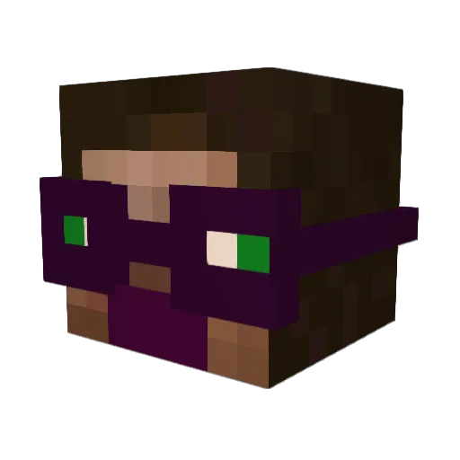 ayguci Minecraft avatar head, 3D render