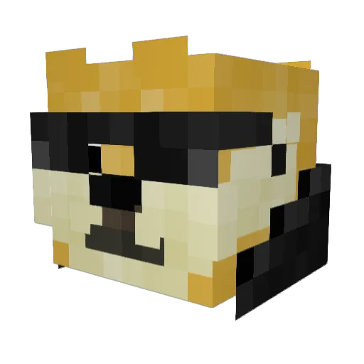 ayingji Minecraft avatar head, 3D render
