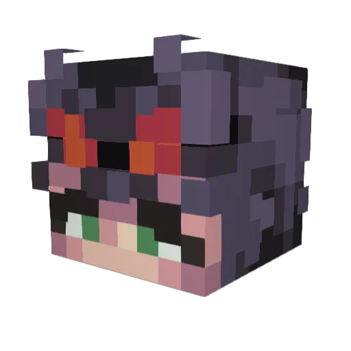 ayiwa Minecraft avatar head, 3D render