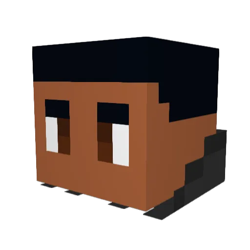 aykion Minecraft avatar head, 3D render