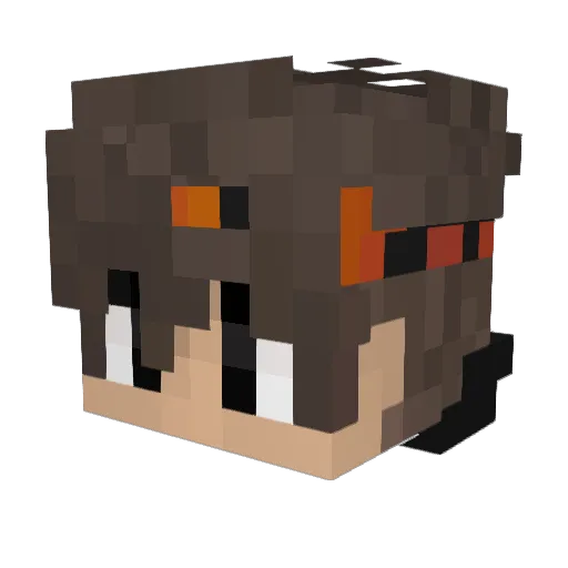 aykx Minecraft avatar head, 3D render