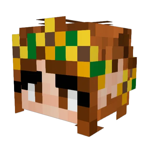 aylalya Minecraft avatar head, 3D render