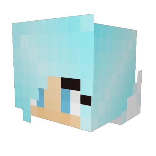 aylieen Minecraft avatar head, 3D render
