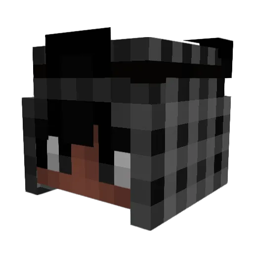 ayloxx Minecraft avatar head, 3D render