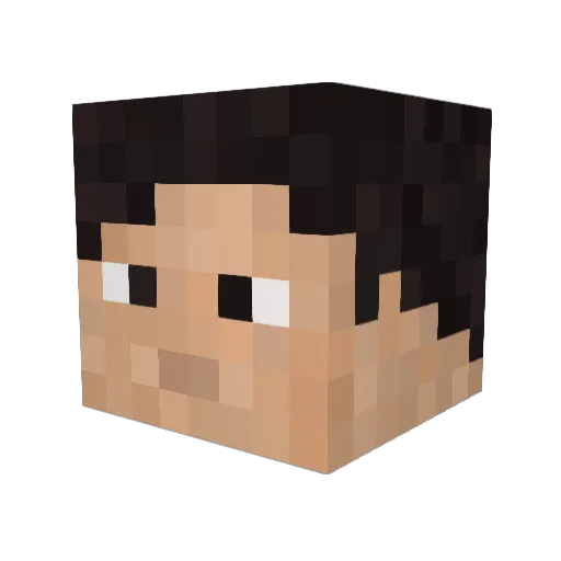 aymam Minecraft avatar head, 3D render