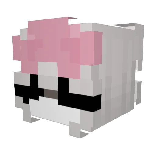 aymiine Minecraft avatar head, 3D render