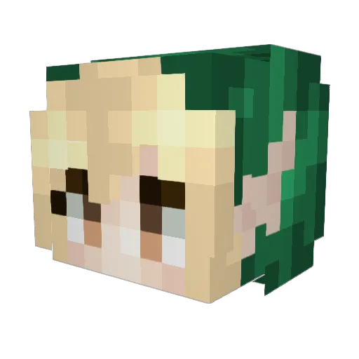 aynami Minecraft avatar head, 3D render