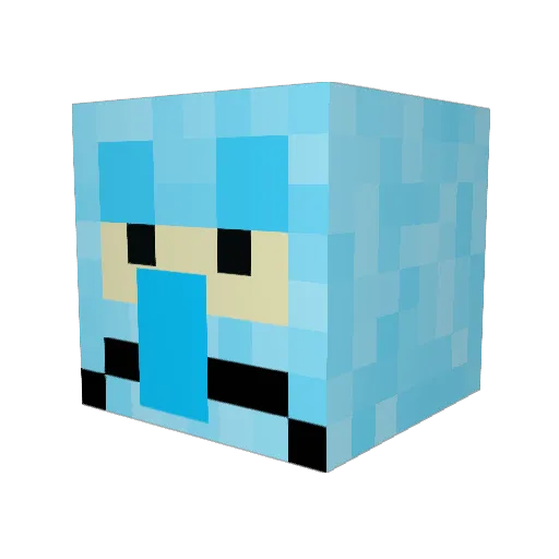 aynxs Minecraft avatar head, 3D render