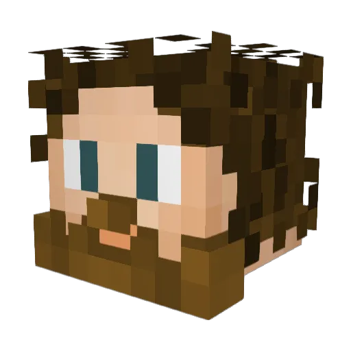 ayoAxx Minecraft avatar head, 3D render