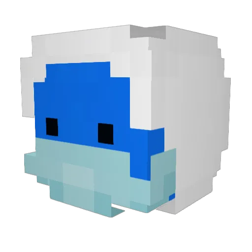 ayofil Minecraft avatar head, 3D render