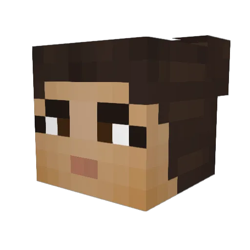 ayoitskarina Minecraft avatar head, 3D render