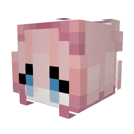 ayospaghettio Minecraft avatar head, 3D render