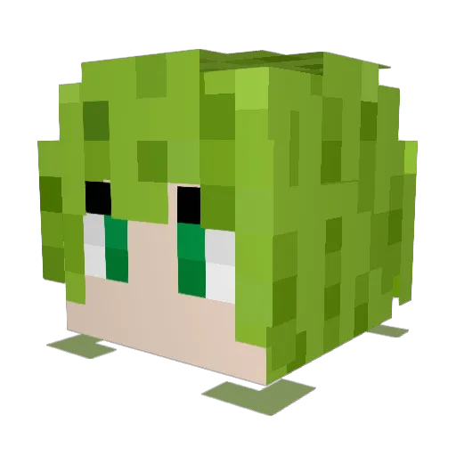 aypery Minecraft avatar head, 3D render