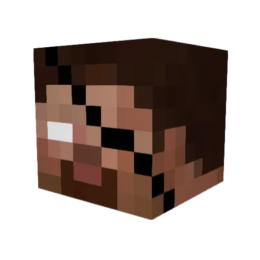 ayrtonjetfire Minecraft avatar head, 3D render