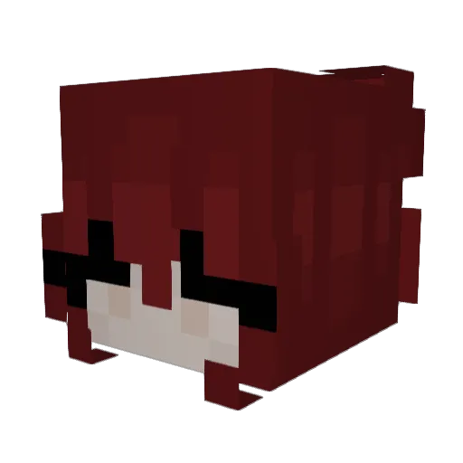 ayshaHSR Minecraft avatar head, 3D render