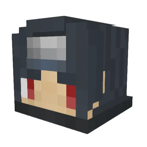 aytien Minecraft avatar head, 3D render