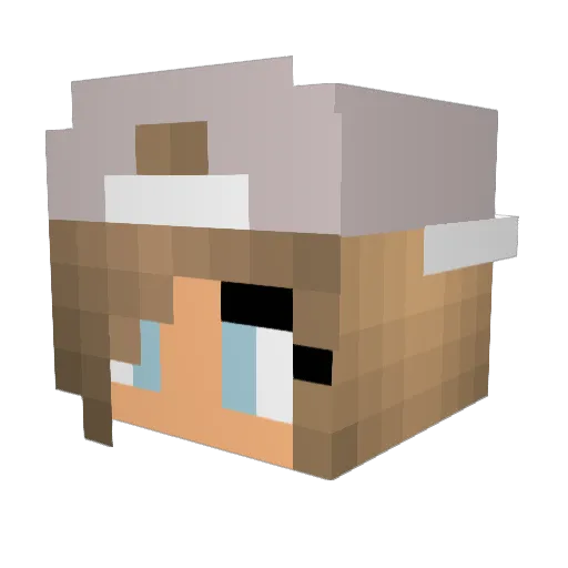 aytorgold Minecraft avatar head, 3D render