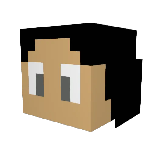aytou Minecraft avatar head, 3D render