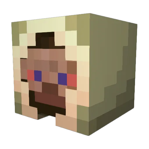 aytugback Minecraft avatar head, 3D render