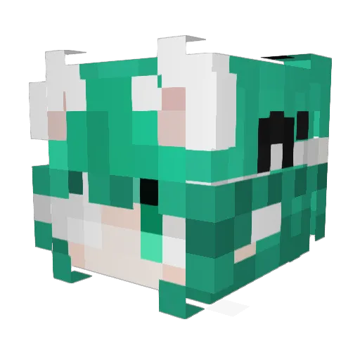 ayu1301 Minecraft avatar head, 3D render